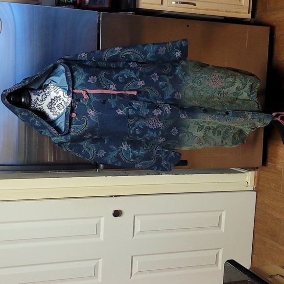 Ombre & Paisley Loose Denim Hoodie - Picture 3 of 14